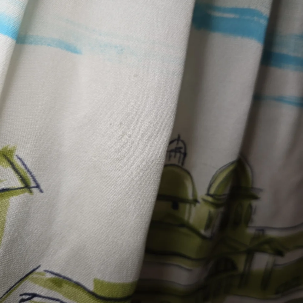 Valerie Stevens Women's Pleated Print Skirt 100% Silk Multicolor SIZE 16 Lined - Picture 16 of 16